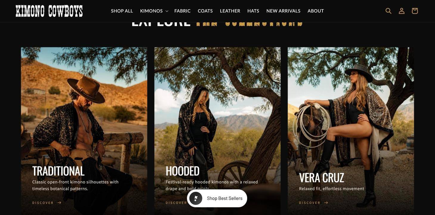 The collections, shot in the desert